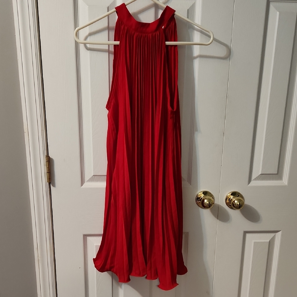 Sleeveless Dress - Red Bell Dress